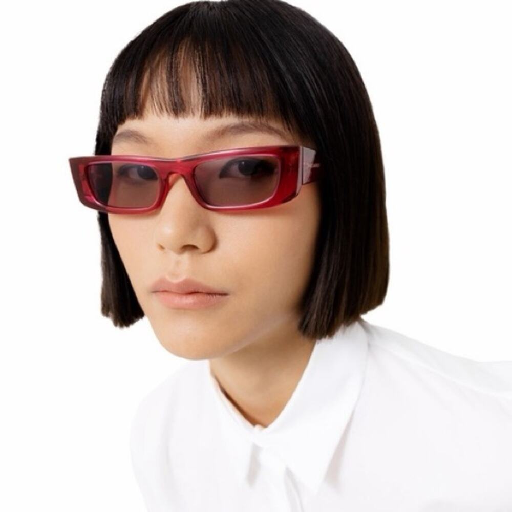 New! Saint Laurent Transparent Pink Sunglasses, SL553 003, Unisex, Authentic